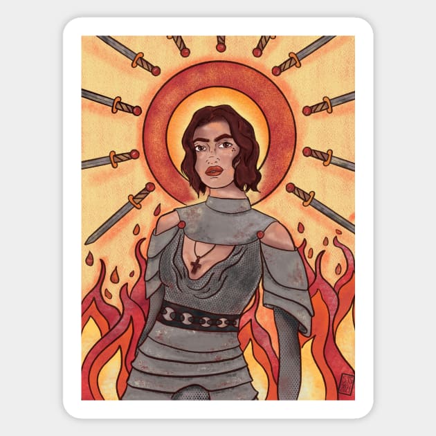 Joan of Arc Sticker by Carpesidera